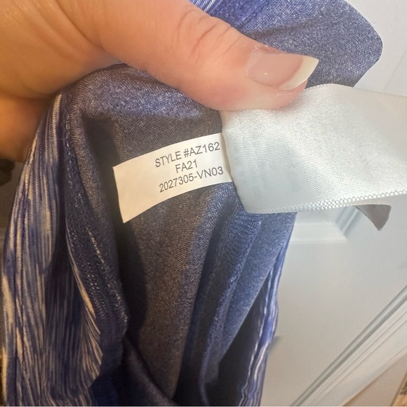 J Crew Factory AZ162 Space Dye Cropped Leggings Womens Medium Blue with Pockets - Picture 7 of 11